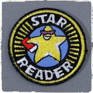 BG189 STAR READER スターリーダー 丸型 ワッペン パッチ ロゴ エンブレム 輸入雑貨 刺繍 星