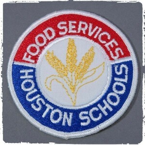 MH116 FOOD SERVICES HOUSTON SCHOOLS ヒューストン ワッペン パッチ ロゴ エンブレム アメリカ 輸入雑貨 刺繍
