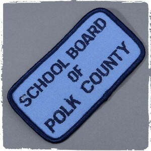 MH124 School Board of Polk County ワッペン パッチ ロゴ エンブレム アメリカ 輸入雑貨 刺繍 ポーク郡 教育委員会