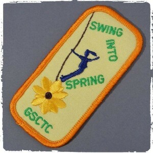 VC52 SWING INTO SPRING GSCTC GIRL SCOUT 花 刺繍 ガールスカウト ワッペン パッチ ロゴ エンブレム アメリカ 輸入雑貨