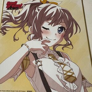 バンドリ FILM LIVE 入場特典ミニ色紙 山吹沙綾