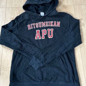 立命館 RITSUMEIKAN APU パーカー フーディー L 黒綿100