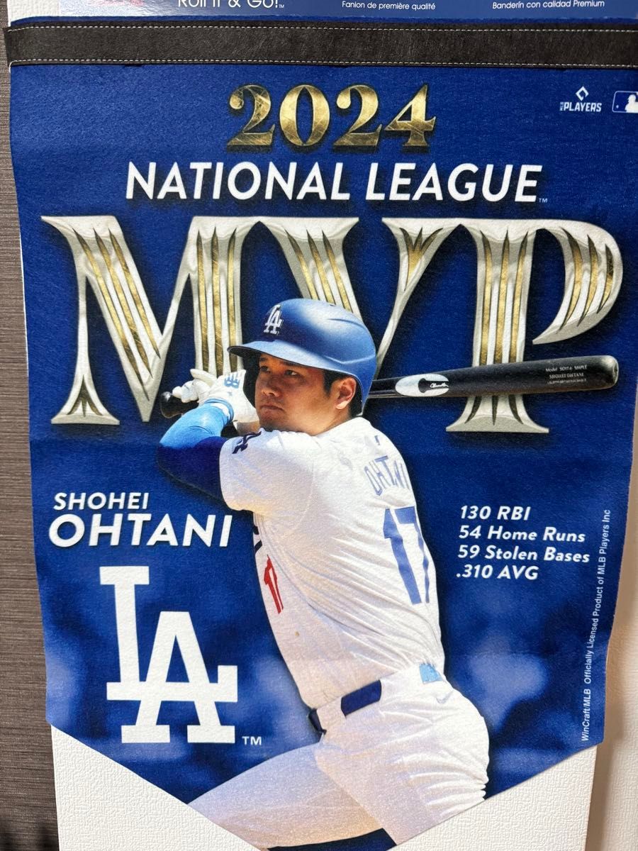 2024 大谷翔平 ナショナルリーグMVP フラッグ MLB ドジャース