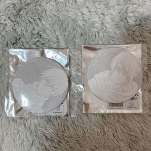 MAPPA×TSUTAYA 進撃の巨人 POP UP SHOP Vol.1 ベルベット缶バッジ ハンジ ミカサ 原画