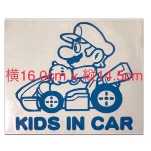 マリオ KIDS IN CAR カッティングステッカー ホワイト