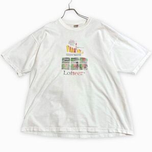 FRUIT OF THE LOOM Lofteez Tシャツ ホワイト XL 古着 プリント フルーツオブザルーム 白 半袖