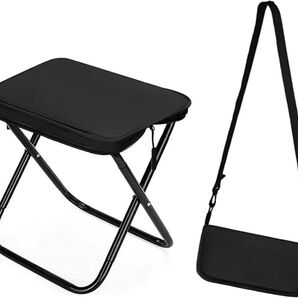 折りたたみ椅子 軽量 小型 折りたたみ イス コンパクト ショルダー キャンプ アウトドアチェア アウトドア ブラック 釣り 万博