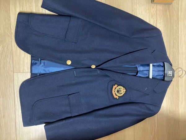 ネイビーブレザー 金ボタン エンブレム付き SET トラヤ Lサイズ 冬物