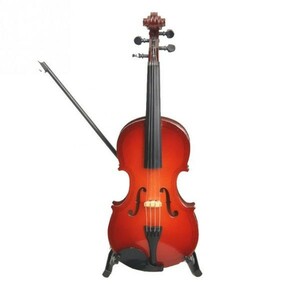 s712　ミニチュアバイオリン　アクセサリー　楽器 DIY　パーツ　子供のギフト　木製　　装飾品　かわいい　ドールハウス