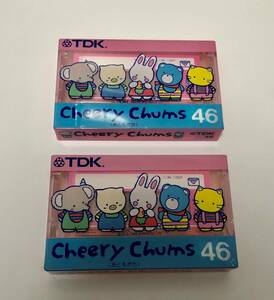  unused goods TDK made in Japan cassette tape 46 minute Sanrio Cheery Chums Cheery tea m.....2 piece set 