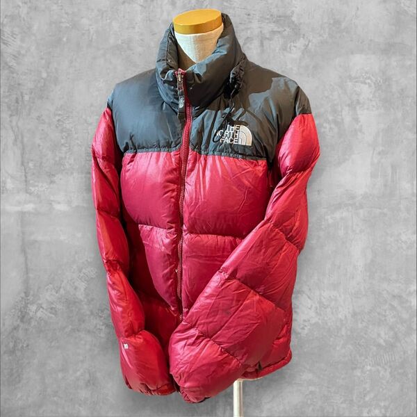THE NORTH FACE ヌプシ ジャケット ダウンジャケット S 700フィル ノースフェイス レッド ヴィンテージ 90'