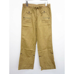 07[ used ]*Letter letter cargo pants strut long cropped pants 2way Easy linen.S tea lady's free shipping 