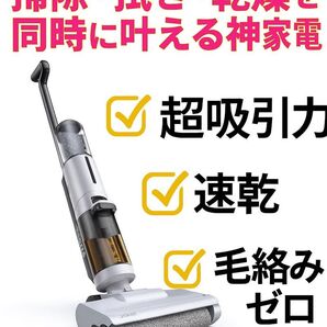 JONR ED12 Lite 水拭き掃除機 20000Pa強力吸引 乾湿両用 自動洗浄 コードレス 軽量 自立式&自走式