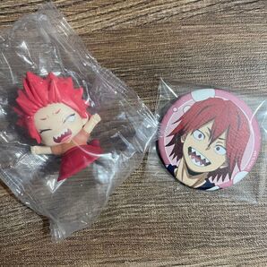 僕のヒーローアカデミア 切島鋭児郎 おねむたん 和紙風缶バッジ お風呂ver.