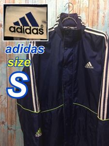 USED adidas アディダス フード付き ナイロンジャケット 