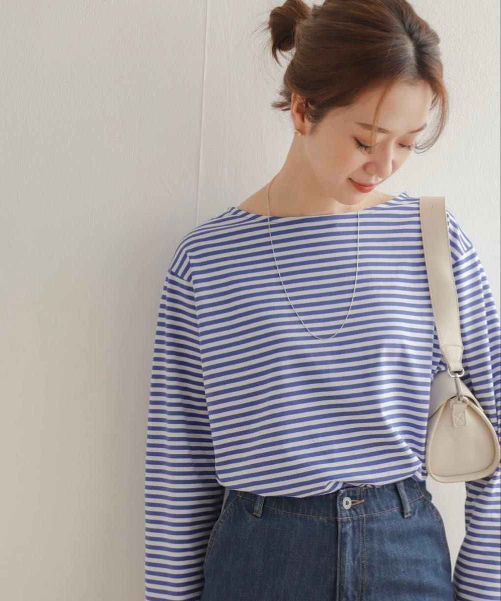 【新品タグ付】 アーバンリサーチ ドアーズ ラウンドヘムボーダーロングTシャツ