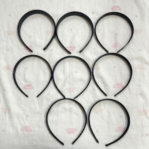 黒カチューシャ 8本セット