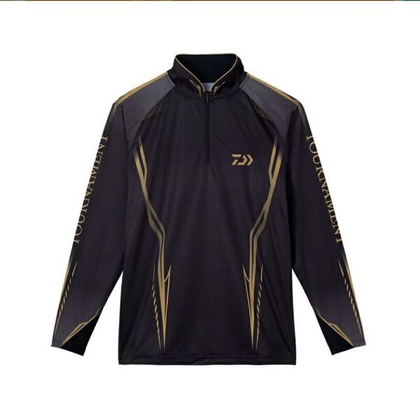ダイワ(Daiwa) DE-7322T トーナメント ハーフジップドライシャツ ブラック XL