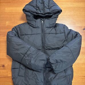 H&M パディングジャケット 黒ブラック 140