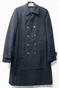 ギャルソン プリュス ： 厚手 ウール コート 濃紺 M （ メルトン ダブル アーカイブ COMME des GARCONS HOMME PLUS Wool Coat Navy