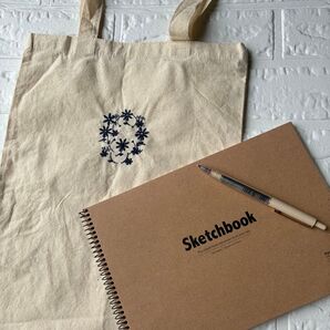 トートバッグ エコバッグ おけいこ お出かけ 習い事 サブバッグ ハンドメイド刺繍