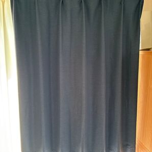 価格変更 ニトリ 遮光カーテン ネイビー カーテン&レース1枚ずつ