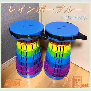 2個セット 折りたたみ 椅子 アウトドア チェア イス 軽量 コンパクト 携帯 高さ調節 折り畳み 壊れにくい スツール 丈夫