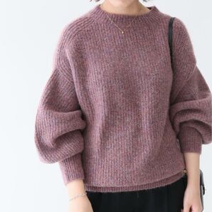 美品 SLOBE IENA TAYLOR 畦ニットプルオーバー ピンク