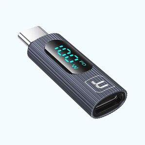 toocki USB Type C 電力表示 アダプタ PD 100W急速充電対応 出力スクリーン表示 ワットチェッカー