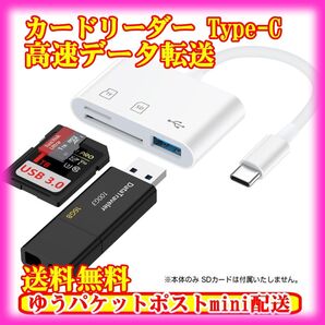 Type-C SDカードリーダー 高速データ転送 3in1 OTG変換アダプタ マルチカードリーダー
