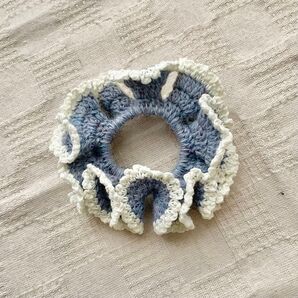 シュシュ ヘアアクセ かぎ針編み ハンドメイド