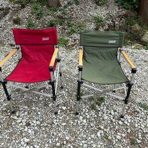 Coleman ツーウェイキャプテンチェア レッド グリーン 2個セット キャンプ アウトドア