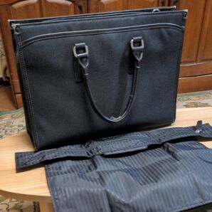 PERSONS FOR MEN パーソンズ フォー メン 青山商事㈱ メンズブラック布地ビジネスバッグ A4サイズ