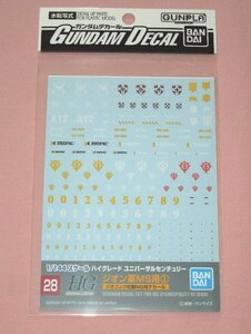 ガンダムデカール　28　HG 1/144　ジオン軍 MS用 ①　ジオニック社製 MS用 デカール