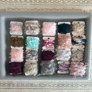 【5m×20種類】ファンシーヤーン素材糸セット【小巻ちゃん】アソート(o9a リボン 手芸 編み物 変わり糸 ハンドメイド