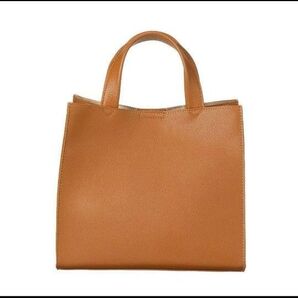 リネーム 底マチたっぷり 牛革 軽量 スクエアミニトートバッグ