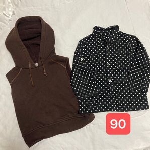 コムサデモード ベストパーカー 長袖シャツ