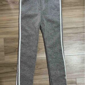 【美品】ELMO パンツ 裏起毛 サイドライン 130cm グレー