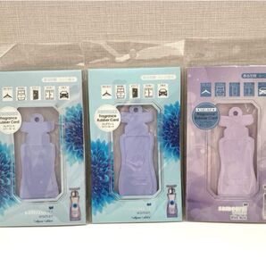 サムライウーマン 芳香剤フレグランス ラバーカード 3枚セット (アクアスター、ホワイトムスク)
