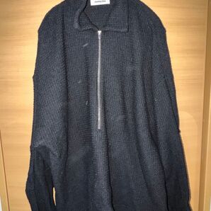 monkey time ハーフジップ プルオーバー ブラック ニット ドライバーズニット 黒 M ジップアップ