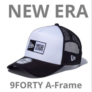 NEW ERA ニューエラ 9FORTY A-Frame ボックスロゴ ホワイト メッシュ トラッカーキャップ 14525000