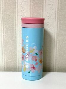 【新品】　スタバ ★ スターバックス ★　【 さくら　2018　ステンレス スクリュー ボトル ブルー　 】ステンレス　タンブラー　330ml