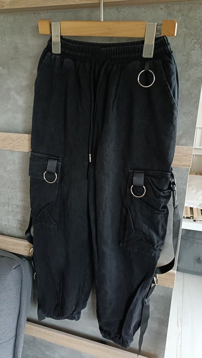 カーゴパンツ ストリート系 ダンス ブラック