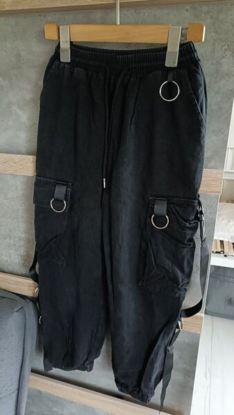 カーゴパンツ ストリート系 ダンス ブラック