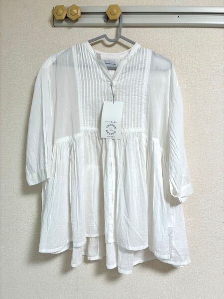 シャツ ブラウス チュニック 七分袖 綿 インド レディース Mサイズ