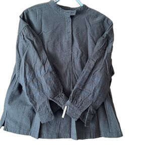 クラウドナイン ブラウス 刺繍 バンドカラー