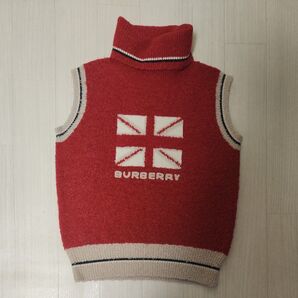ベスト ニットベスト 赤 BURBERRY バーバリー キッズ 150A ゴルフ