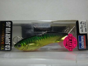 T.D.SUPER VIB JIG スーパー バイブジグ レーザーホットタイガー 75mm 24g ハイブリッド メタルバイブ 鉄板バイブ バーチカル リバー対応 