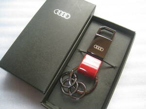 [ new goods / not for sale ] Audi original chrome key holder black / red 