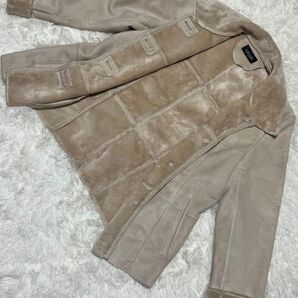 GRADE グレード ムートンコート ボアジャケット スエード ベージュ系